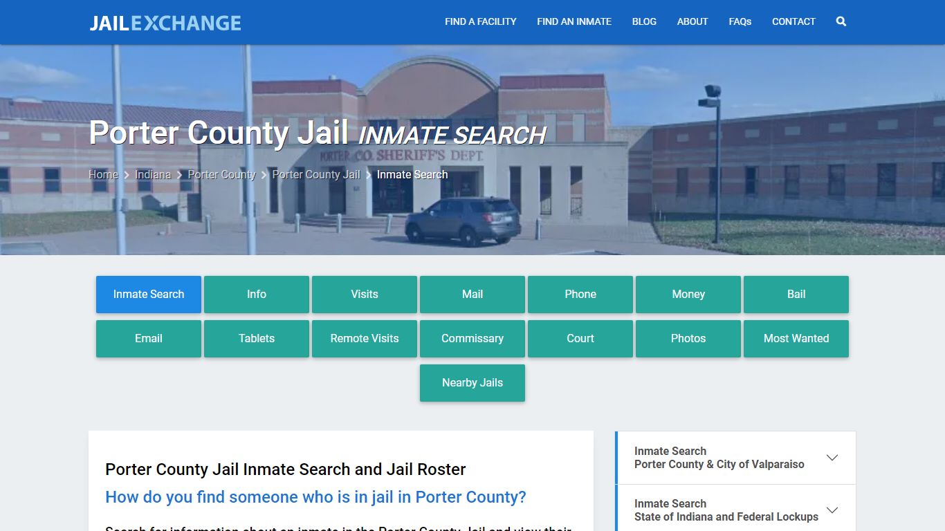 Inmate Search: Roster & Mugshots - Porter County Jail, IN - Jail Exchange